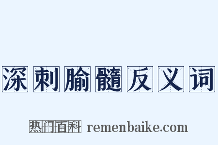深刺腧髓反义词是什么意思的图片